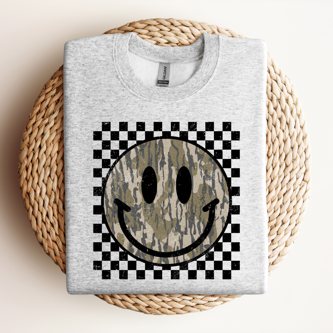 Camo Smiley Pullover