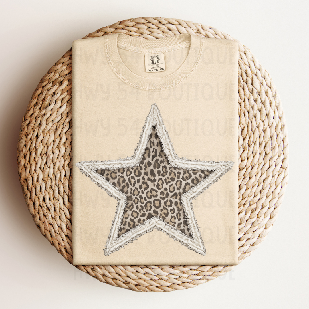 Leopard Star Tee