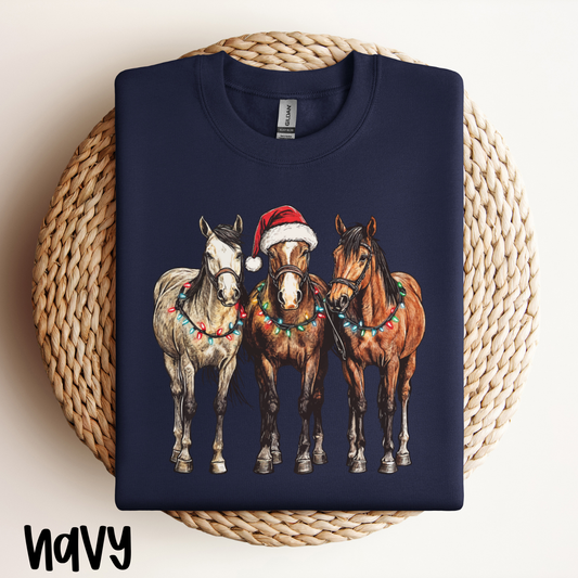 Festive Horses Sweatshirt