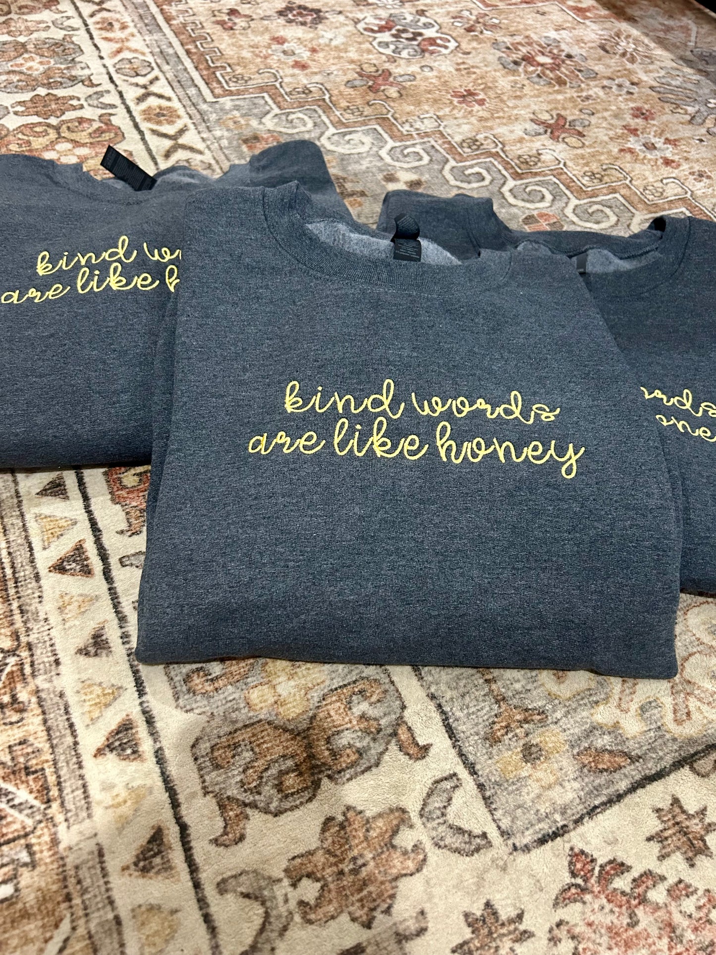 Kind Words Embroidered Sweatshirt